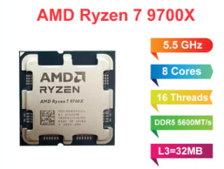 Procesador AMD Ryzen 7 9700X 5,5 GHz 8 núcleos 16 hilos por 209€