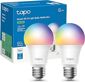Tapo L530E Bombilla LED inteligente Wi-Fi, multicolor, regulable, E27, 60W por 13.99€