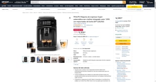 Máquina de Espresso PHILIPS Serie 1200 por $6,299 | Amazon (Santander)