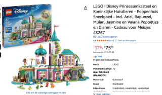 LEGO DISNEY 43267 Prinsessenkasteel voor €75,99 bij Amazon