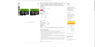2 Tarjetas MicroSD 128GB PNY Premier-X Class 10 U3 V30 en $368 | Amazon