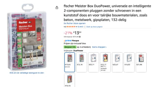 Fischer 535971 DUOPOWER Assortimentsdoos pluggen voor €13,62 bij Amazon