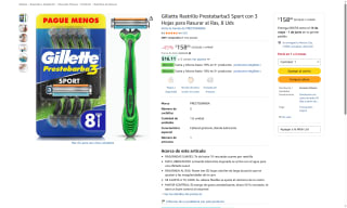 Rastrillo Prestobarba3 Sport por $159 | Oferta Amazon