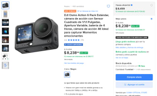 Cámara DJI Osmo Action 6 Pack por $6,659 | Mercado Libre (HSBC)