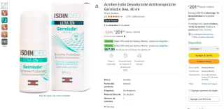 Isdin Desodorante Antitranspirante 40ml por $201 | Amazon
