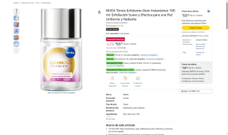 NIVEA Tónico Exfoliante Glow por $55 | Amazon (Prime)
