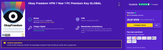 VPN Okay Freedom por 1 Año por $29 | Eneba