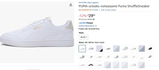 Puma SHUFFLE sneakers voor €29 bij Amazon