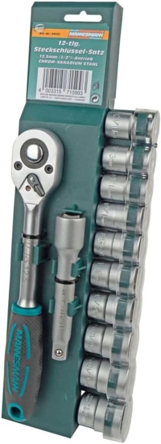 Brüder Mannesmann Dopsleutelset 12 dlg 1/2 voor €18,39 bij Amazon