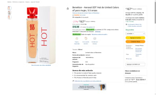 Perfume Hot United Colors Benetton 100ml por $167 | Oferta Amazon