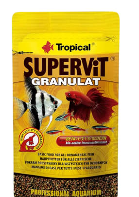 SUPERVIT GRANULAT 10g - Alimento granulado, básico para Todos los Peces Ornamentales