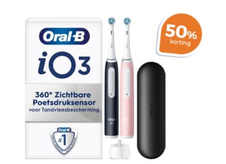 Oral-B iO 3N Zwart en Roze Duo pack voor €94,99 bij Trekpleister