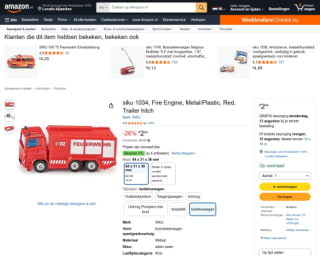SIKU 1034 brandweer-tankblusvoertuig voor €2,94 bij Amazon