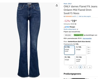 ONLY Flared Jeans 'ONLAnn' voor €19 bij Amazon