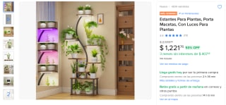 Estante Plantas Premium con Luces LED por $1,222 | Mercado Libre