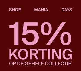 15% korting op bijna de gehele collectie bij Sascha schoenen