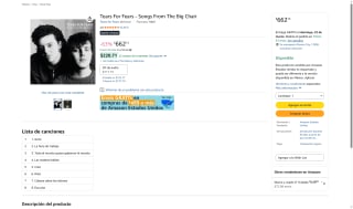 Tears for Fears Songs From The Big Chair LP Remasterizado por $662 | Amazon