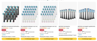 Tot 20% korting op opzetborstels voor de Oral B van REDTRON bij Amazon
