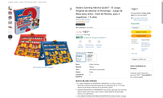 Hasbro Gaming Adivina Quién? por $191 | Oferta Amazon