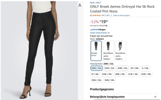 ONLY Broek 'ONLRoyal' zwart voor €19 bij Amazon
