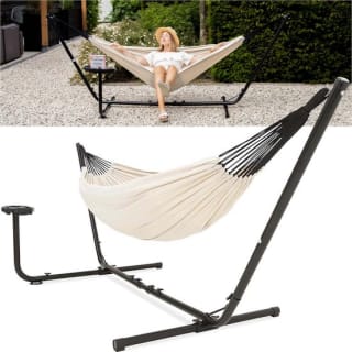 Vita5 Hangmat met Standaard – 2 Persoons – Incl. Bekerhouder
