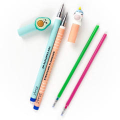 Mr. Wonderful set 2 bolígrafos Bo-Bo unicornio aguacate con recambios por 1,99€