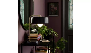 Habitat Minah Iron LED Table Lamp – Black & Brass, £15, Free Click & Collect