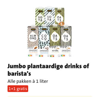 Jumbo Sojadrink Naturel 1 L voor €0,65 bij Jumbo