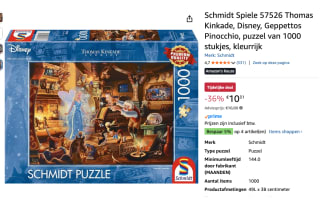 Disney puzzel Geppettos Pinocchio, 1000 stukjes voor €10,31 bij Amazon