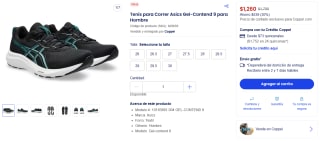 Tenis Asics Gel-Contend 9 por $1,260 | Coppel