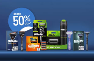 Oferta hasta 50% descuento marca Gillette precios muy baratos