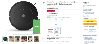 iRobot Aspiradora Roomba Essential “Q” por $2,999 | Descuento Amazon