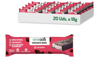 Pack 20 x 18g de Naturcesta Barrita arroz chocolate negro sin gluten por 8.5€