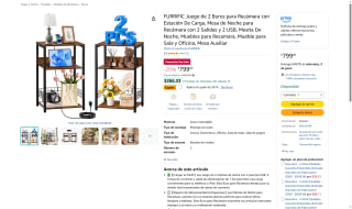 2 Mesitas de noche con carga por $400 | Oferta Amazon