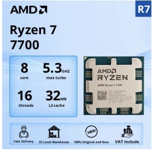AMD Ryzen 7 7700 8 Núcleos 5.3GHz por 160,99€