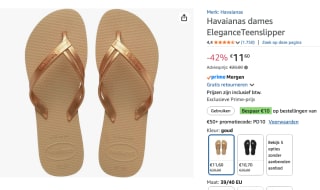Havaianas Elegance slippers voor €11,60 bij Amazon