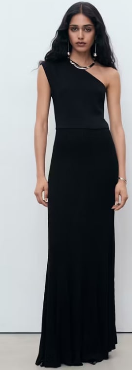 Vestido punto combinado asimétrico por 13.99€