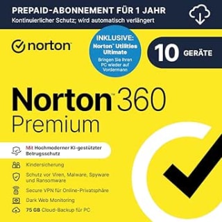 Norton 360 Premium + Utilities Ultimate 2026 (10 apparaten) voor €29,99 bij Amazon