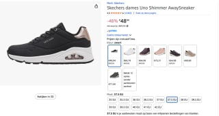 Skechers Uno gen1-shimmer away voor €48,94 bij Amazon