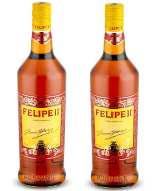 2 x Felipe II Bebida Espirituosa elaborada a base de brandy de jerez 30º , 1L a 9.59€