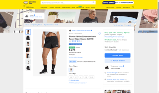 Shorts Adidas Pacer Mujer Negro por $273 | Oferta Mercado Libre