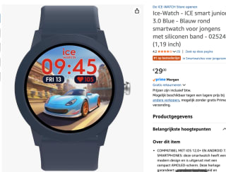 Ice-Watch ICE-Smart Junior 3.0 RD - Kindersmartwatch voor €29 bij Amazon