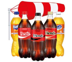 Alle Coca-Cola of Fanta à 1 liter voor €1 bij de Jumbo