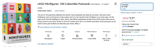Lego Minifiguren: 100 ansichtkaarten om te verzamelen voor €17,99 bij Amazon