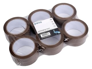 30 Rolls Premium 50 mm x 66 m Polypropylene Packing Tape - Brown Sold By Amazon On A