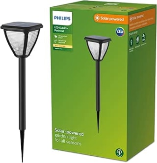 Philips Lighting Laven Outdoor wall Light up, 6W, 2700K Warm White Light, Black, IP4