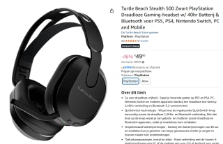 Turtle Beach Stealth 500 over-ear gaming headset voor €49 bij Amazon