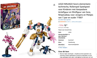 LEGO Ninjago - Sora's Elemental Tech Mech voor €6 bij Amazon