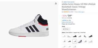 Adidas Sportswear Hoops 3.0 Mid Classic Vintage Schoenen voor €34,99 bij Amazon