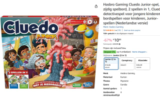 Hasbro Gaming Cluedo Junior-spel, voor €10 bij Amazon